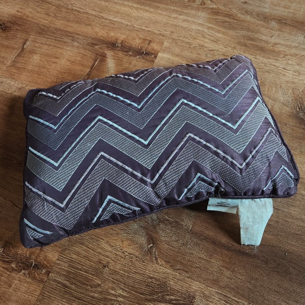 Zigzag striped throw pillow